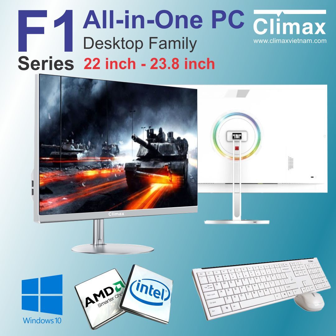 Máy tính để bàn All in One Core i5 Climax CL-i58256F1-G6 23.8 inch
