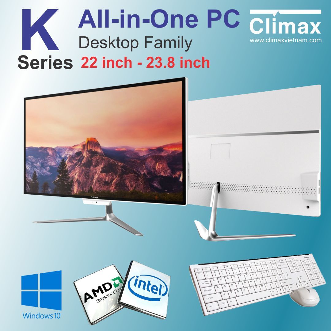 Máy tính để bàn All in One Core i5 Climax CL-i54128Z/4TH 19 inch