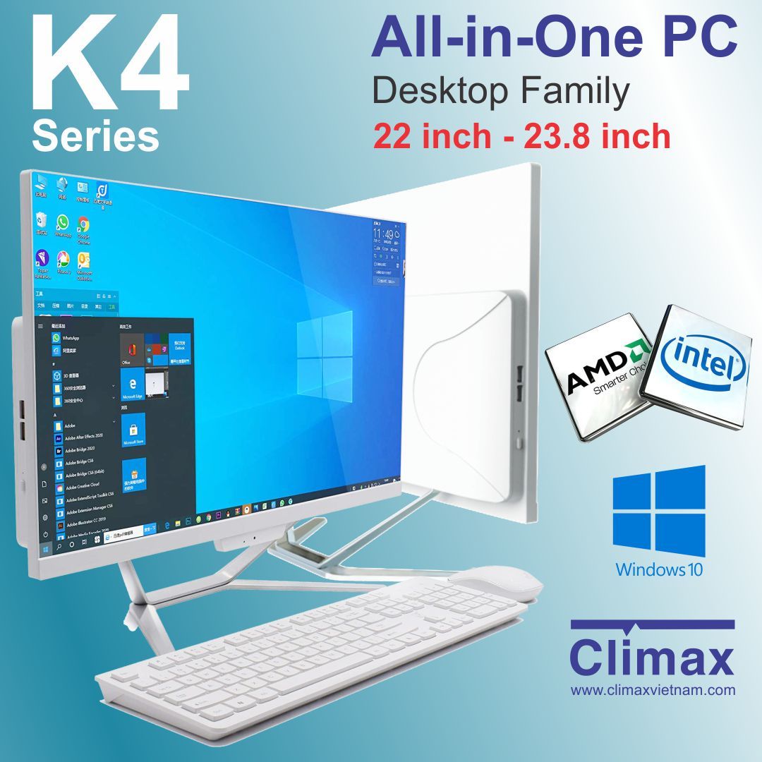 Máy tính để bàn All in One Core i5 Climax CL-i58128K4/4TH 22 inch