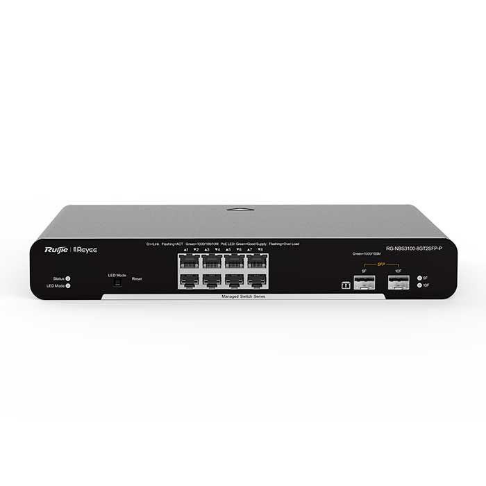 SWITCHES 8 Port POE Ruijie RG-NBS3100-8GT2SFP-P