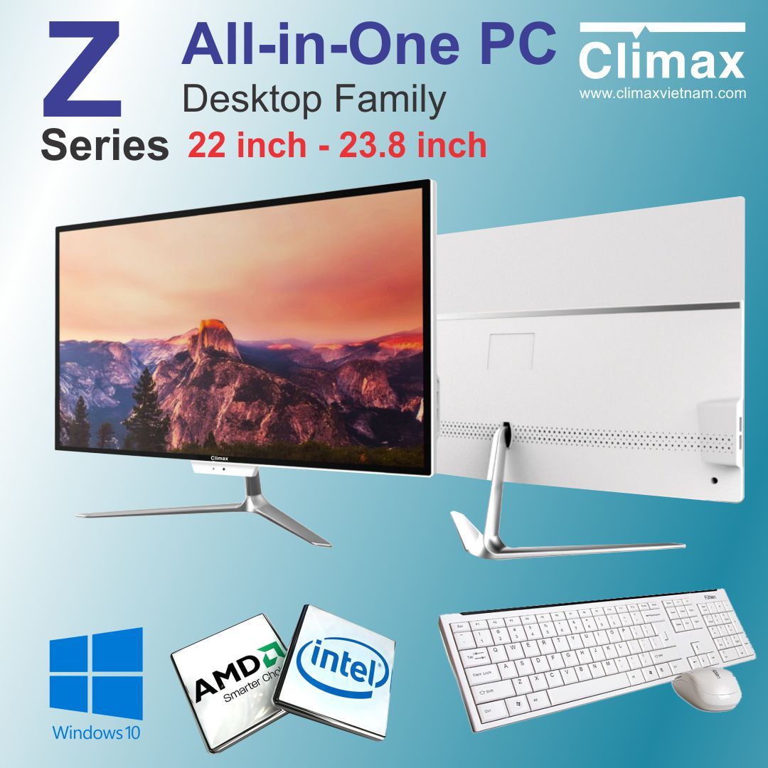 Máy tính để bàn All in One Core i5 Climax CL-i58128Z/4TH 21.5 inch