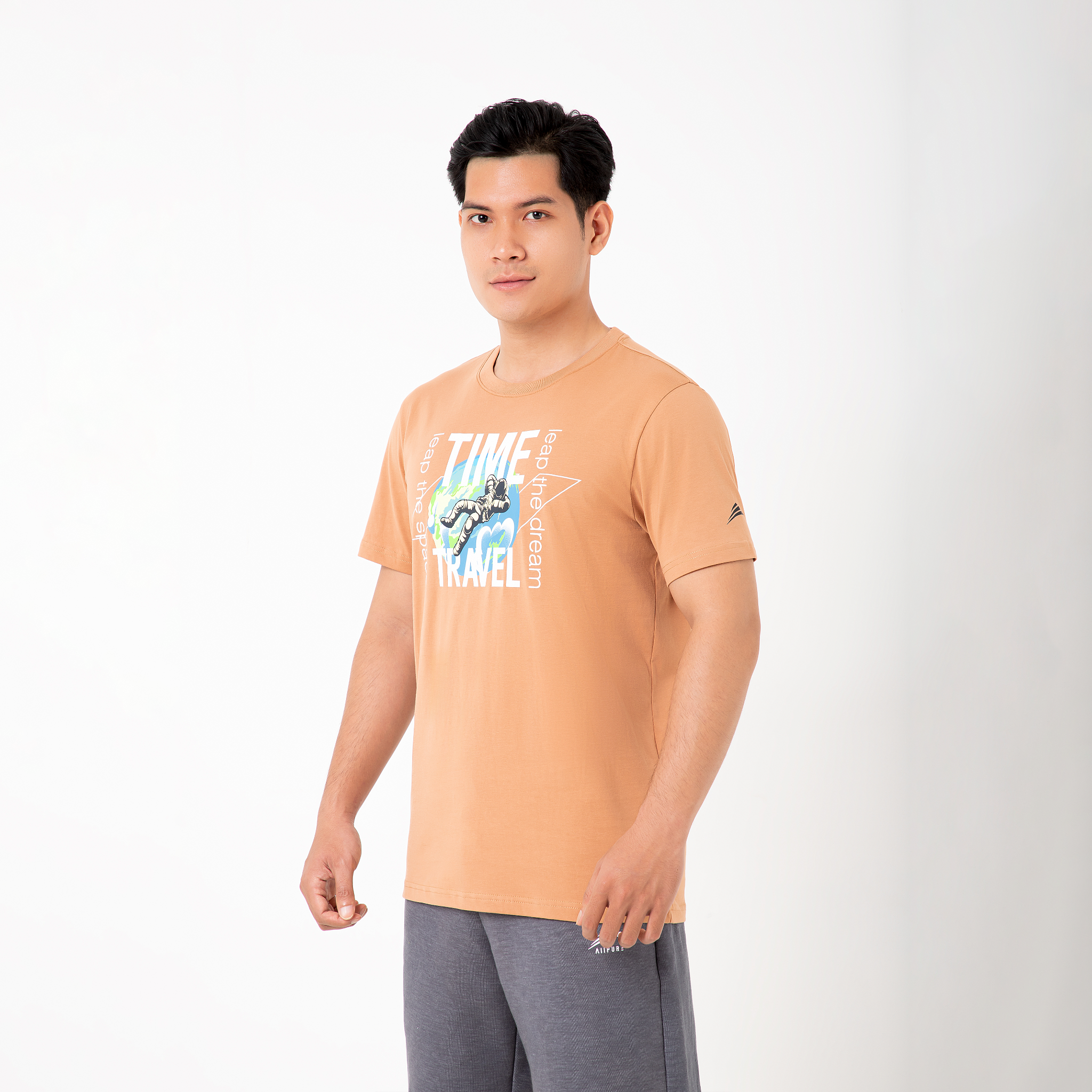 Áo thun nam cao cấp ALLPURE Space Print T-Shirt - Brown
