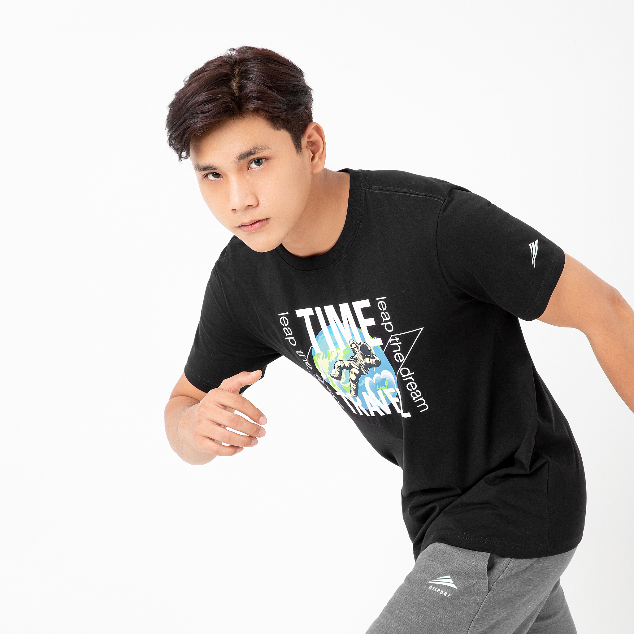 Áo thun nam cao cấp ALLPURE Space Print T-Shirt - Black