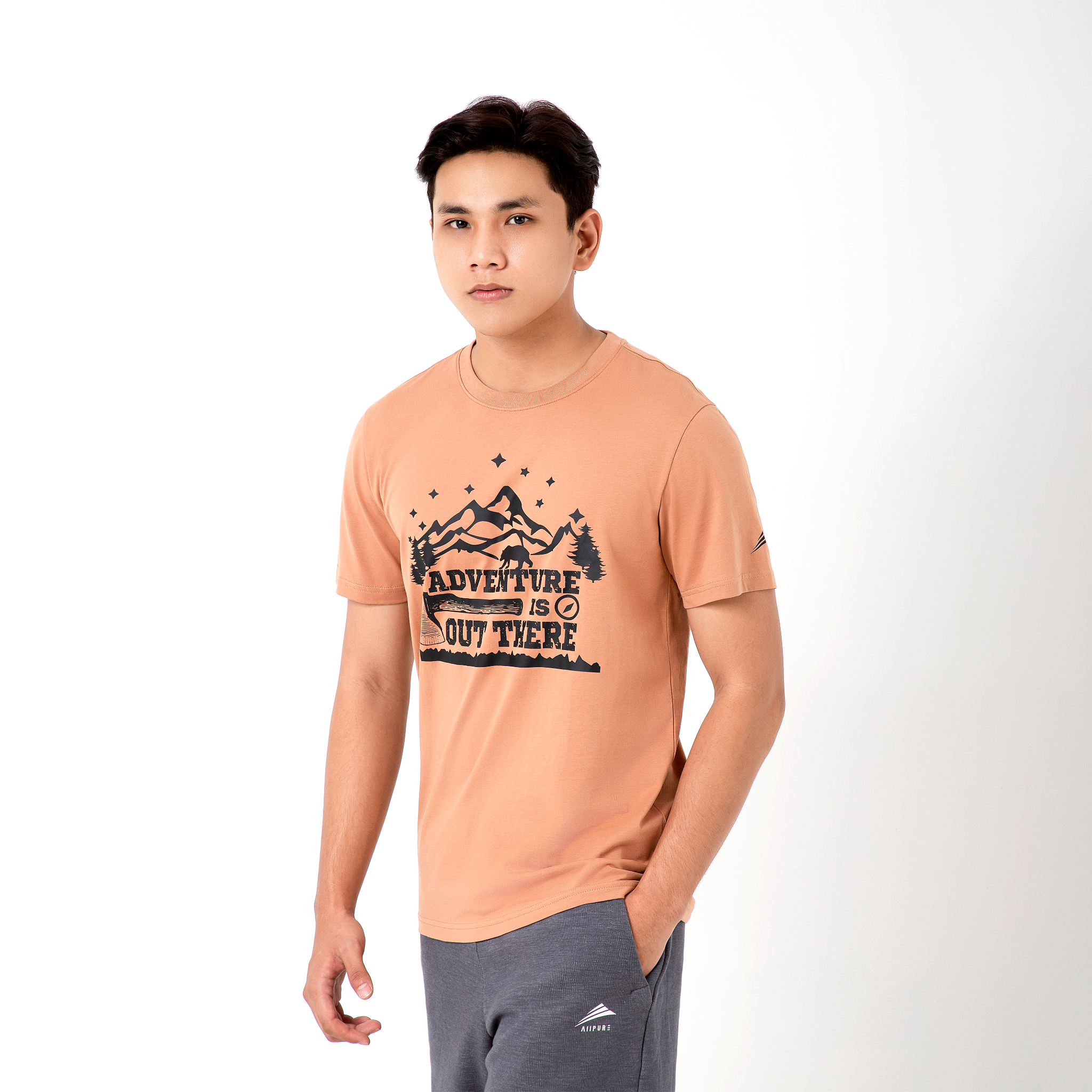 Áo thun nam thể thao ALLPURE Advanture T-Shirt- Brown