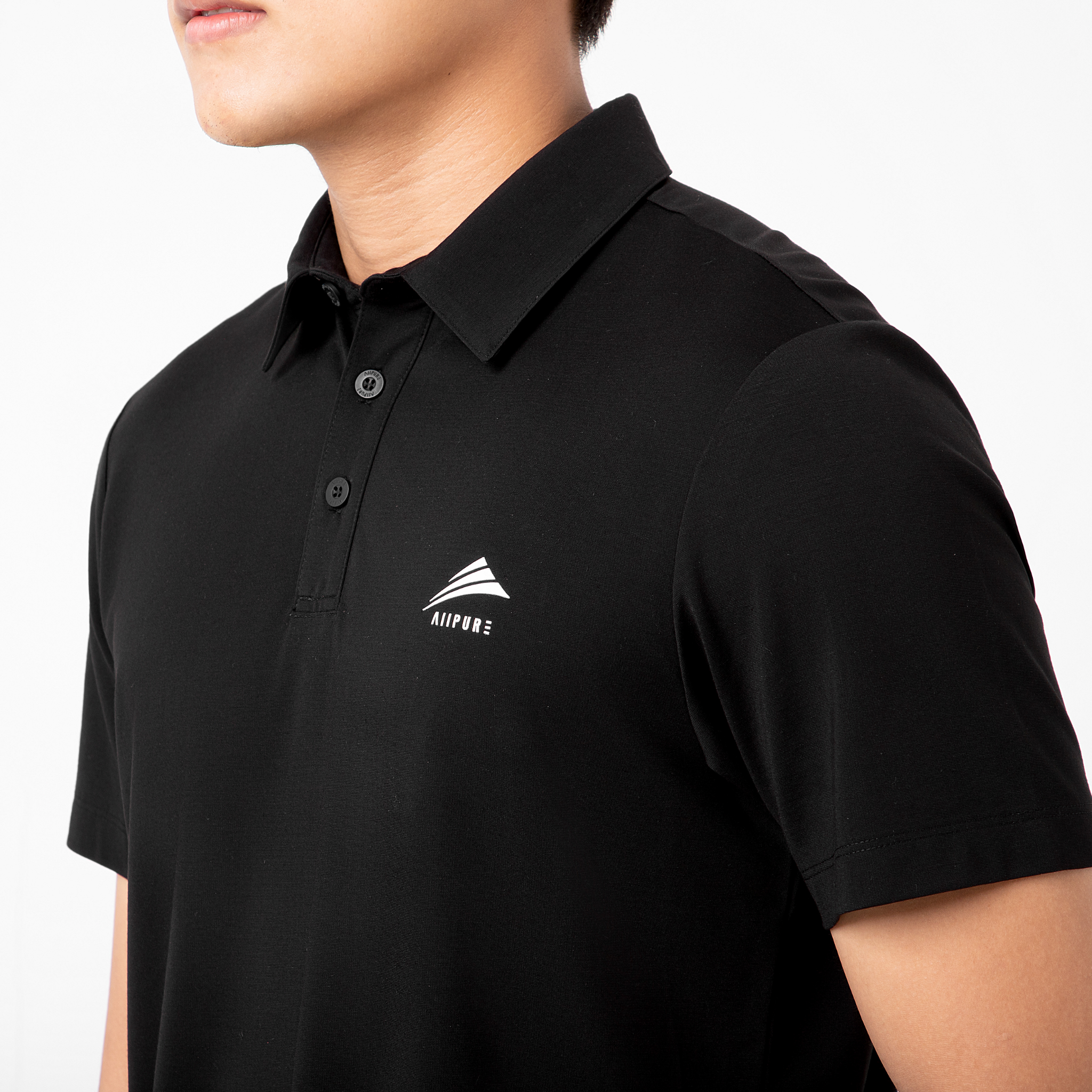 Áo Polo nam cổ sơ mi cao cấp ALLPURE công nghệ coolmax chống nhăn ngăn mùi - màu blue