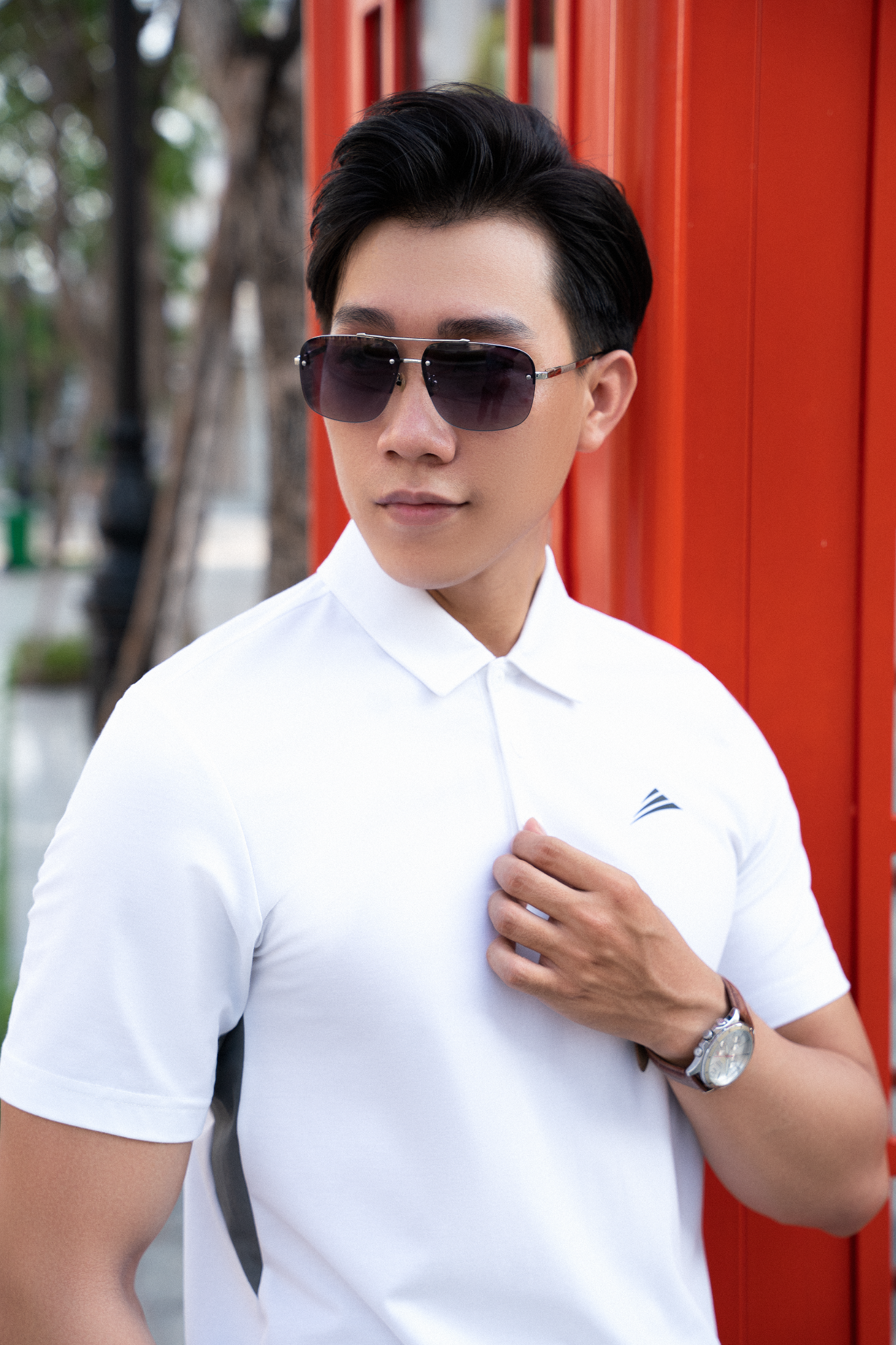 Áo Polo nam cổ bẻ, phối nách ALLPURE công nghệ Coolmax siêu mát, chống nhăn, ngăn mùi - màu Trắng
