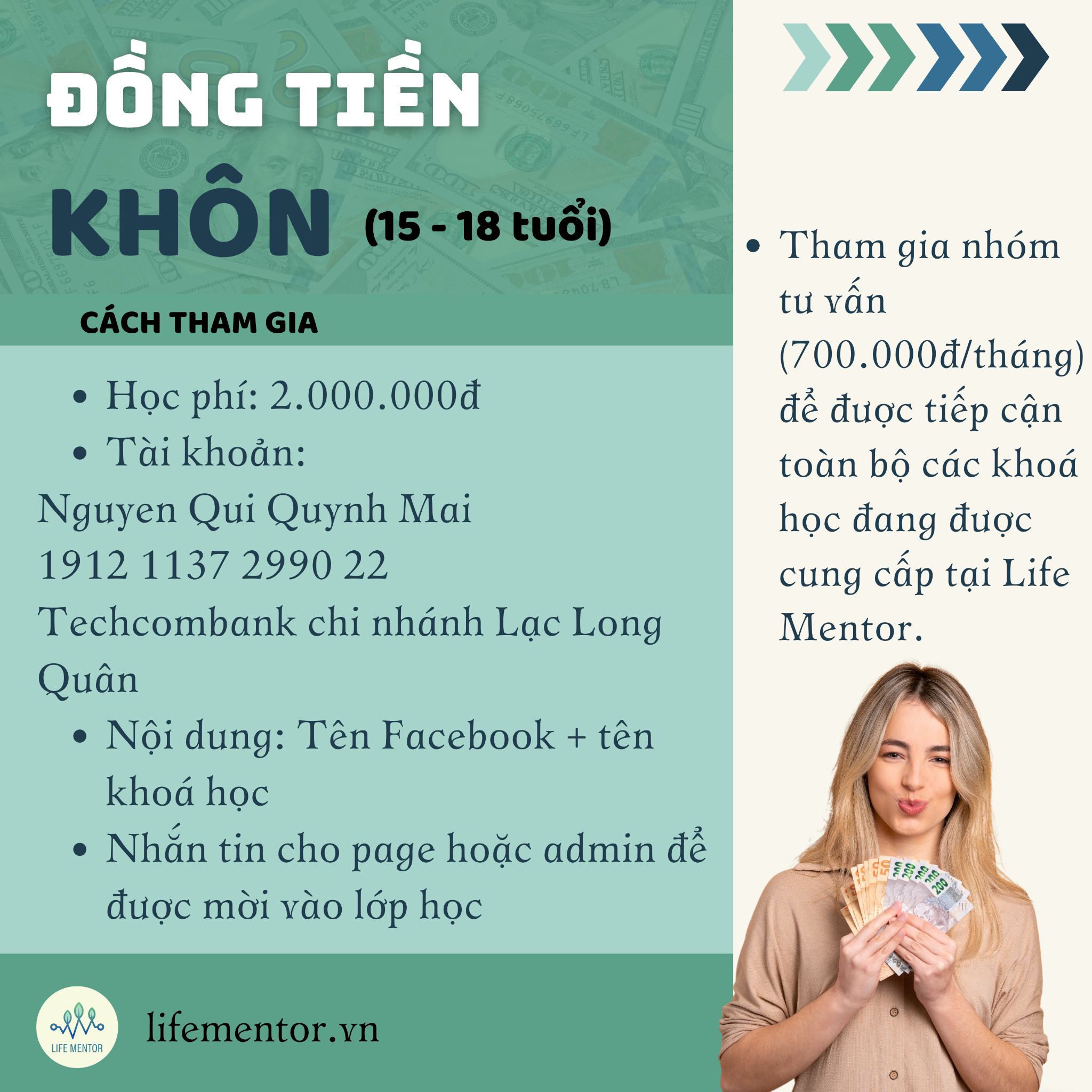 Đồng Tiền Khôn (15 - 18 tuổi)