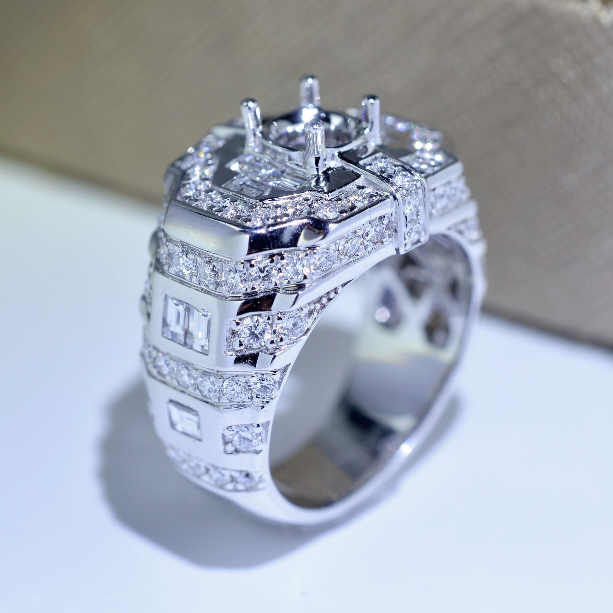  MALE DIAMOND RING 122617 6.4MM (NHẪN NAM KIM CƯƠNG 122617 Ổ CHỦ 6.4LI) 