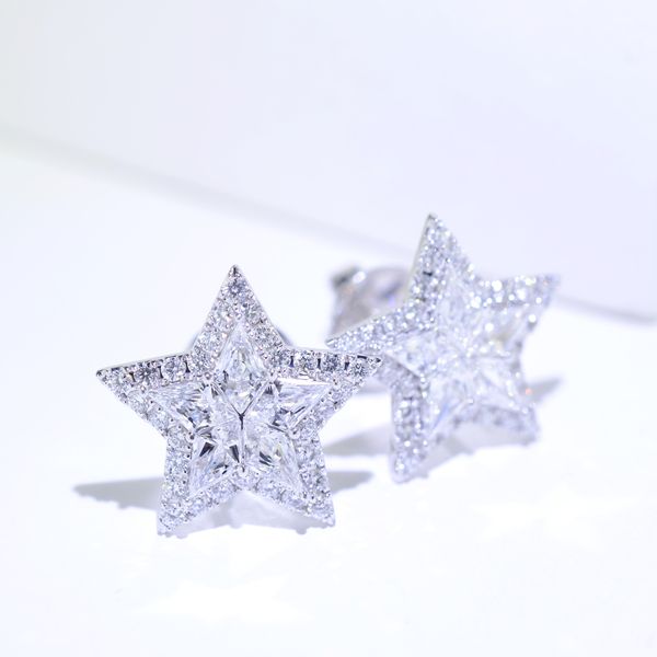  STAR DIAMOND EARRINGS 6011 ( BÔNG TAI NGÔI SAO GHÉP FULL KIM CƯƠNG 6011 ) 