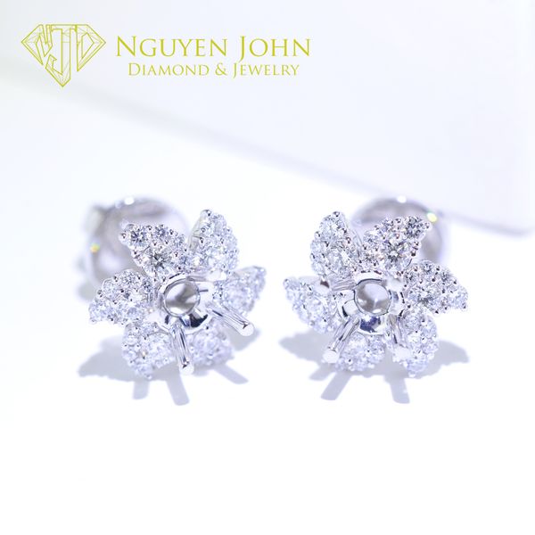  PINWHEEL DIAMOND EARRINGS 5.5MM ( BÔNG TAI CHONG CHÓNG KIM CƯƠNG Ổ CHỦ 5.5LI) 