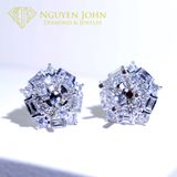  PENTA DIAMOND EARRINGS 5.7MM ( BÔNG TAI KIM CƯƠNG NGŨ GIÁC Ổ CHỦ 5.7LI ) 