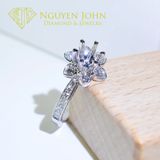  FLOWER FEMALE DIAMOND RING 6C20 5.1MM (NHẪN NỮ KIM CƯƠNG HOA 6C20 Ổ CHỦ 5.1LI) 