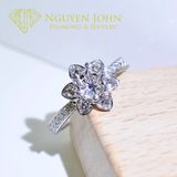  FLOWER FEMALE DIAMOND RING 6C20 5.1MM (NHẪN NỮ KIM CƯƠNG HOA 6C20 Ổ CHỦ 5.1LI) 