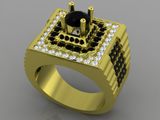  ROLEX BLACK DIAMOND RING 6.1MM (NHẪN NAM KIM CƯƠNG ĐEN ROLEX Ổ CHỦ 6.1LI) 