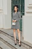  Áo khoác họa tiết houndstooth 