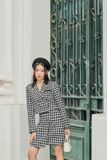  Áo khoác họa tiết houndstooth 