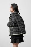  Áo khoác dạ tweed cổ bẻ 