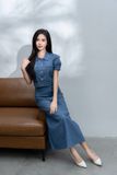  Áo denim bo gấu 