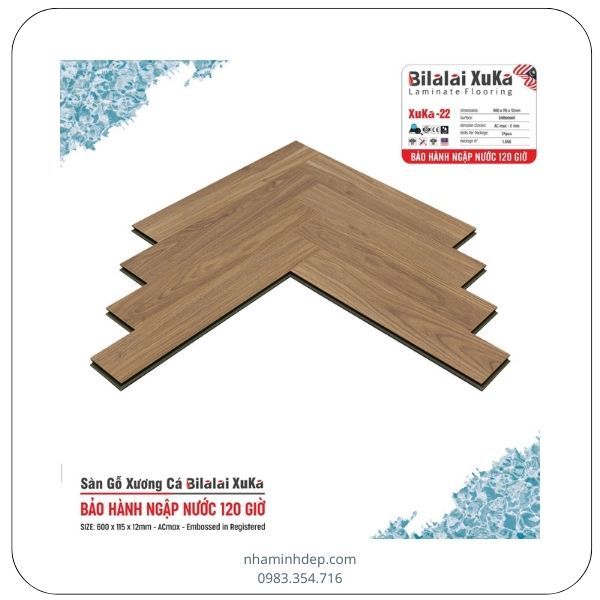 Sàn gỗ công nghiệp dày 12mm Bilalai Xuka-22