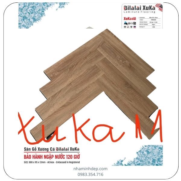 Sàn gỗ công nghiệp dày 12mm Bilalai Xuka-11