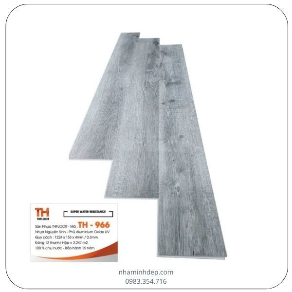 Sàn nhựa nguyên sinh SPC THFLOOR dày 4mm TH-966