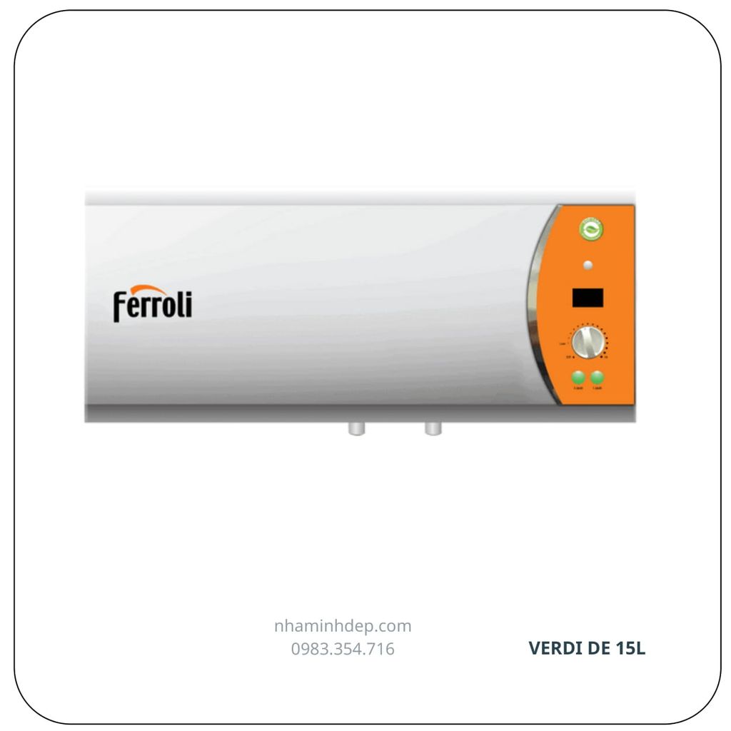 Bình nóng lạnh gián tiếp Ferroli Verdi DE 15L
