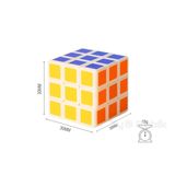  Rubik 3x3 QiYi mini 3cm Stickerless không viền - ZyO Rubik 