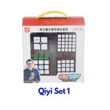  Combo 4 Rubik (Qidi 2x2,Sailing 3x3,Qiyuan 4x4, Qizheng 5x5) SET 1 QiYi ( Viền Đen ) - ZyO Rubik 