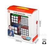  Combo 4 Rubik (Qidi 2x2,Sailing 3x3,Qiyuan 4x4, Qizheng 5x5) SET 1 QiYi ( Viền Đen ) - ZyO Rubik 