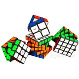  Combo 4 Rubik (Qidi 2x2,Sailing 3x3,Qiyuan 4x4, Qizheng 5x5) SET 1 QiYi ( Viền Đen ) - ZyO Rubik 