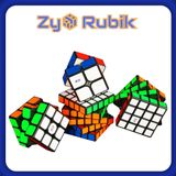  Combo 4 Rubik (Qidi 2x2,Sailing 3x3,Qiyuan 4x4, Qizheng 5x5) SET 1 QiYi ( Viền Đen ) - ZyO Rubik 