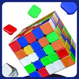  Rubik 2024 5x5 QiYi XMD Hong UV Coated 5x5 Stickerless- Rubic 5 Tầng Có Nam Châm Không Viền - Zyo Rubik 