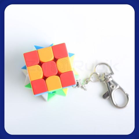 [ Phụ Kiện Rubik] Móc Khóa Hình Rubik 3x3 Moyu Stickerless - Đồ Chơi Trang Trí- Đồ Chơi Trí Tuệ- Zyo Rubik 