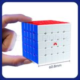  Rubik 2024 5x5 QiYi XMD Hong UV Coated 5x5 Stickerless- Rubic 5 Tầng Có Nam Châm Không Viền - Zyo Rubik 