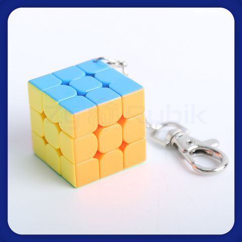  [ Phụ Kiện Rubik] Móc Khóa Hình Rubik 3x3 Moyu Stickerless - Đồ Chơi Trang Trí- Đồ Chơi Trí Tuệ- Zyo Rubik 