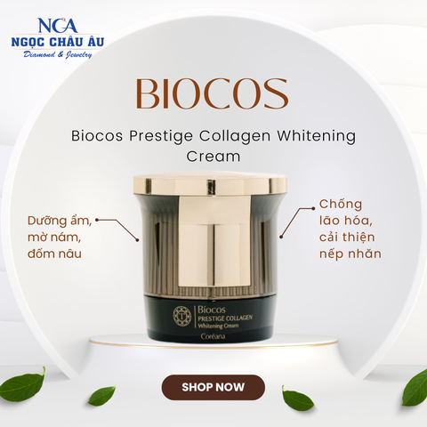  Kem dưỡng trắng mờ thâm nám Biocos Prestige Collagen Whitening Cream 