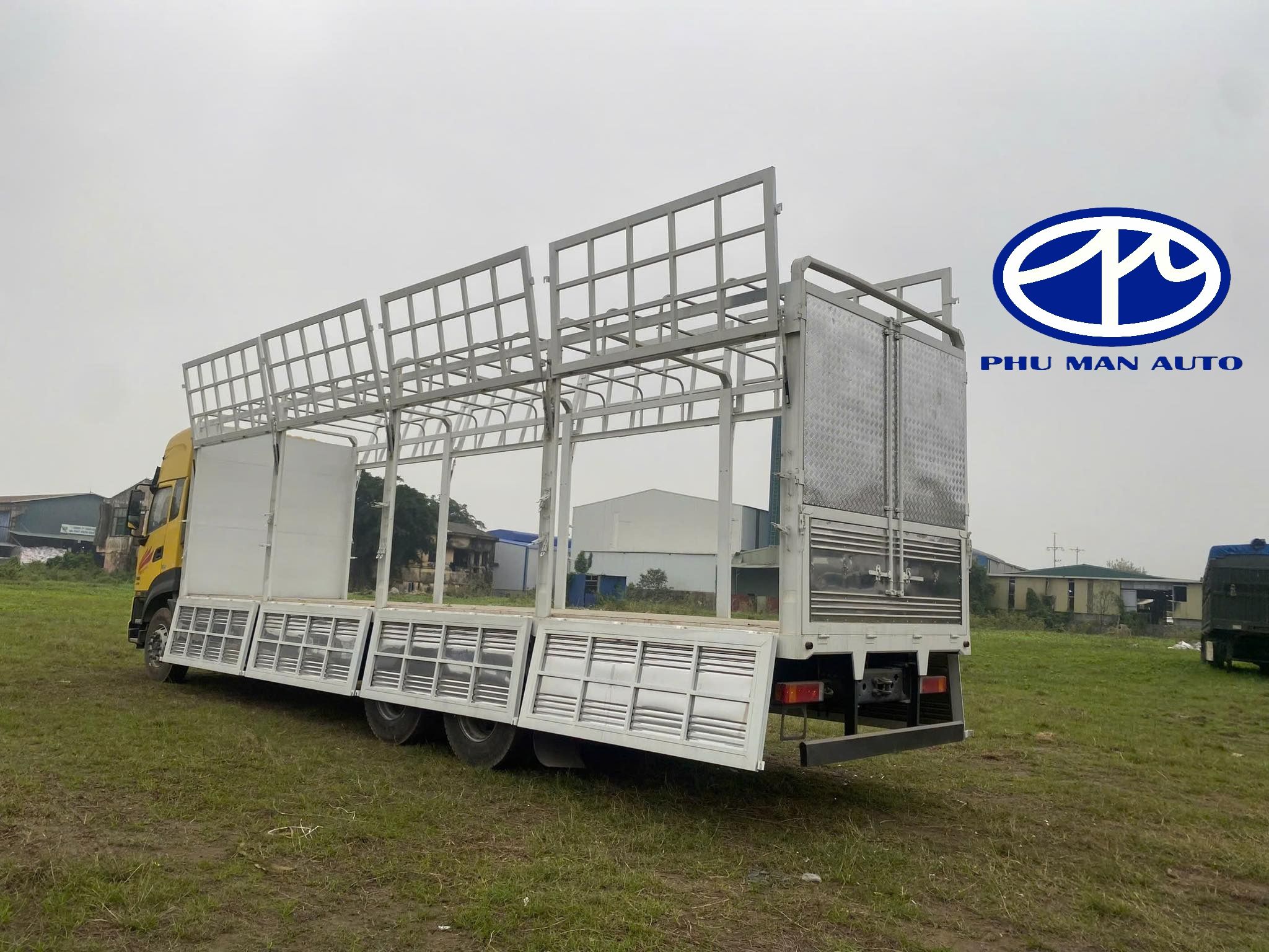 (New) XE TẢI DONGFENG HOÀNG HUY 3 CHÂN 6x2 KL270 THÙNG DÀI 9M9