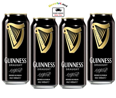  Lốc 4 Lon Bia Guinness Draught Stout 4,2% Ireland (440ml) 