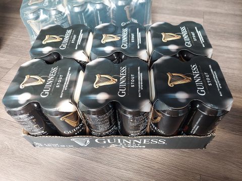  Lốc 6 Lon Bia Guinness Draught Stout 4,2% Ireland (440ml) + 1 Ly Guinness Nhập Khẩu 