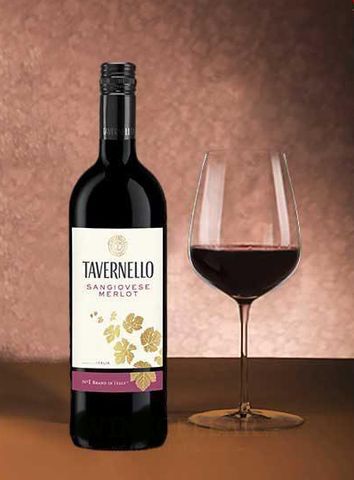  Rượu Vang Đỏ Tavernello Sangiovese Merlot Rubicone 2020 13% (750ml) 