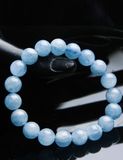  Lắc tay mệnh thủy đá aquamarine tự nhiên 10mm 