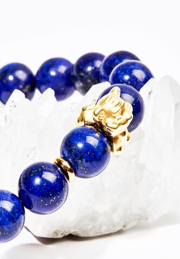  Lắc tay mệnh thủy tuổi dần lapis lazuli tự nhiên 10mm 