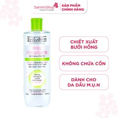 Evoluderm Nước tẩy trang Micellar Cleansing Water Combination To Oily Skins 500ml