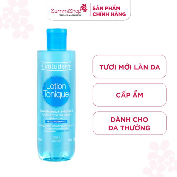 Evoluderm Nước hoa hồng Vitamin E cho da thường 250ml