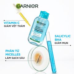 Garnier Nước tẩy trang Micellar Cleansing Water Salicylic BHA 125ml