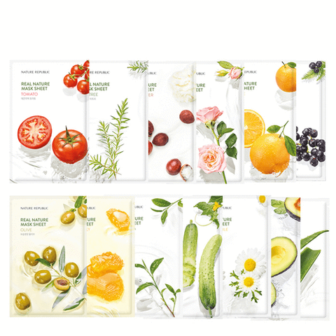 [HÀNG TẶNG KHÔNG BÁN] Nature Republic Mặt nạ giấy Real Nature Mask Sheet 23ml (bất kỳ)