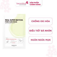 Some By Mi Mặt nạ giấy Real Super Matcha Pore Care Mask 20g