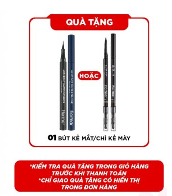 [HÀNG TẶNG KHÔNG BÁN] Flormar Bút kẻ mắt Midnight Matte Eyeliner hoặc Flormar Chì kẻ mày Ultra Thin Brow Pencil (ngẫu nhiên)