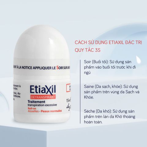 Lăn khử mùi cho da thường Etiaxil Detranspirant Aisselles Peaux Normales 15ml (Đỏ)