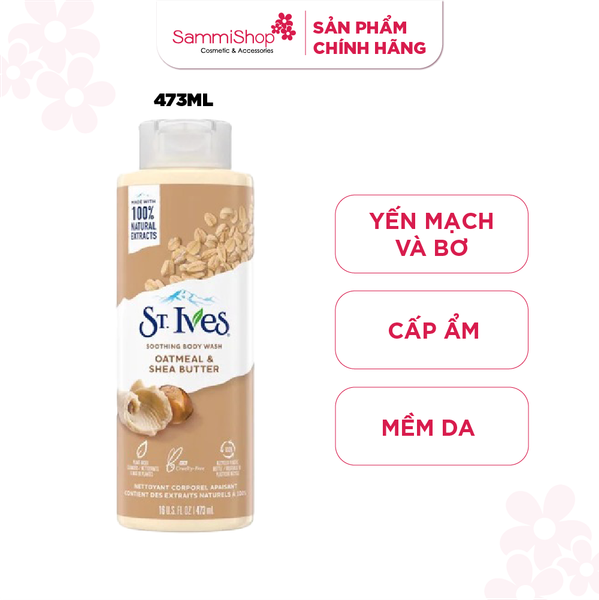 St.ives Sữa tắm Oatmeal & Shea Butter 473ml